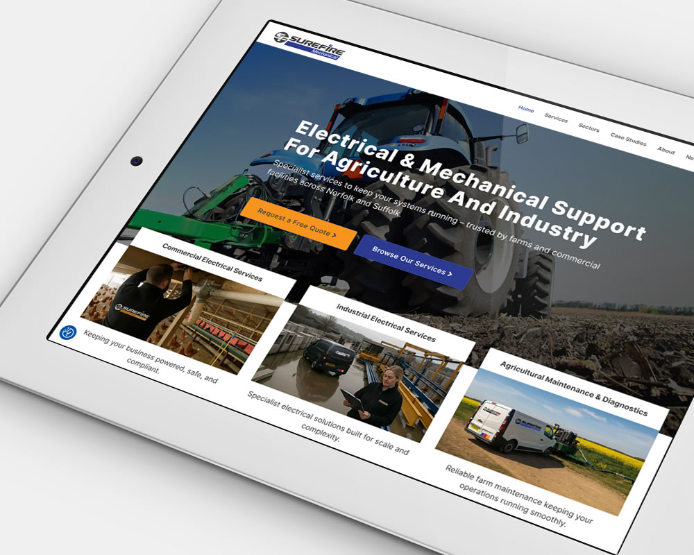 Surefire website design