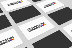 Surefire logo mockup