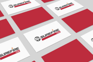 Surefire logo mockup