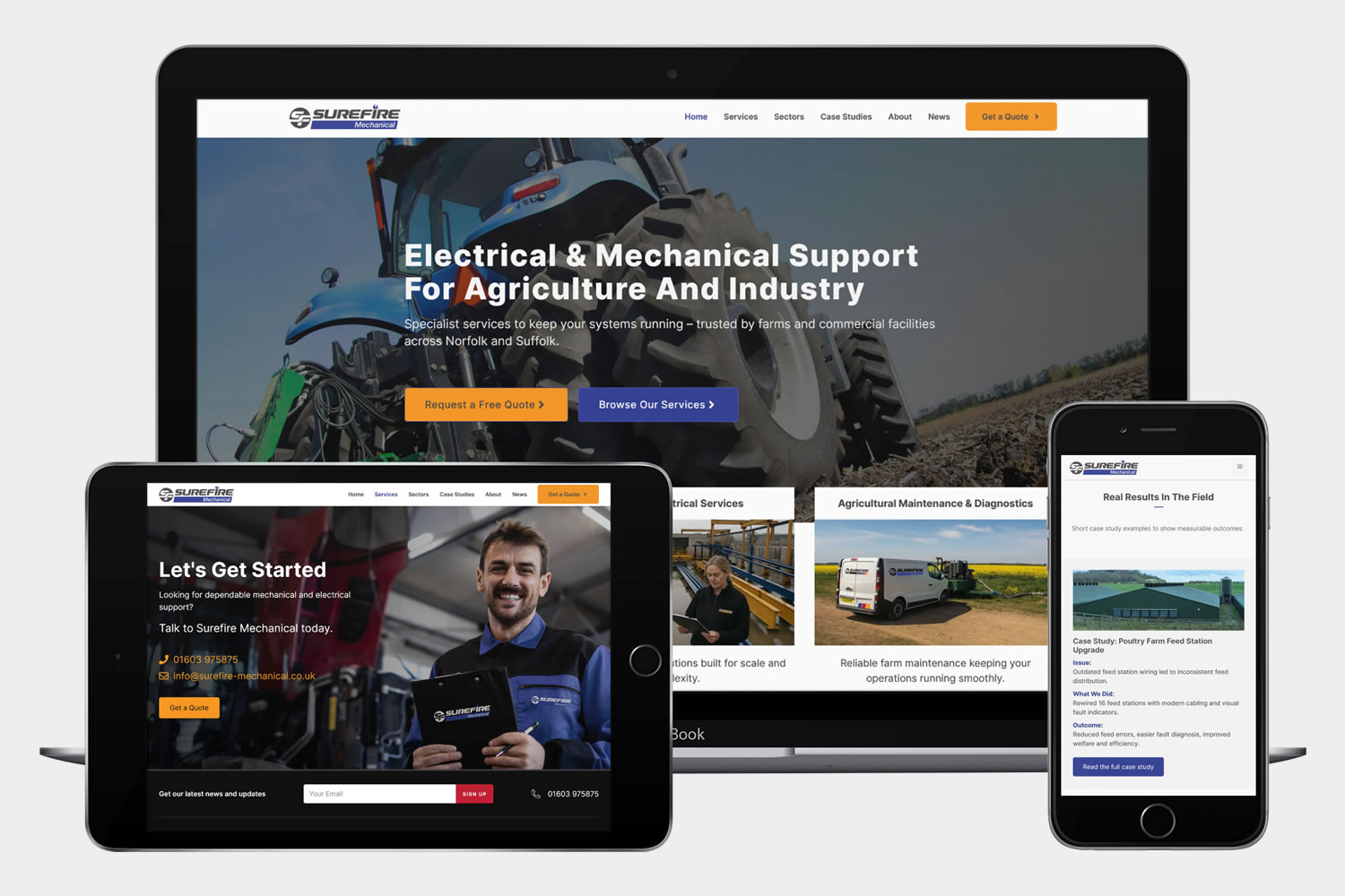 Surefire website design