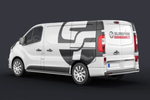 Surefire branded van graphic mockup