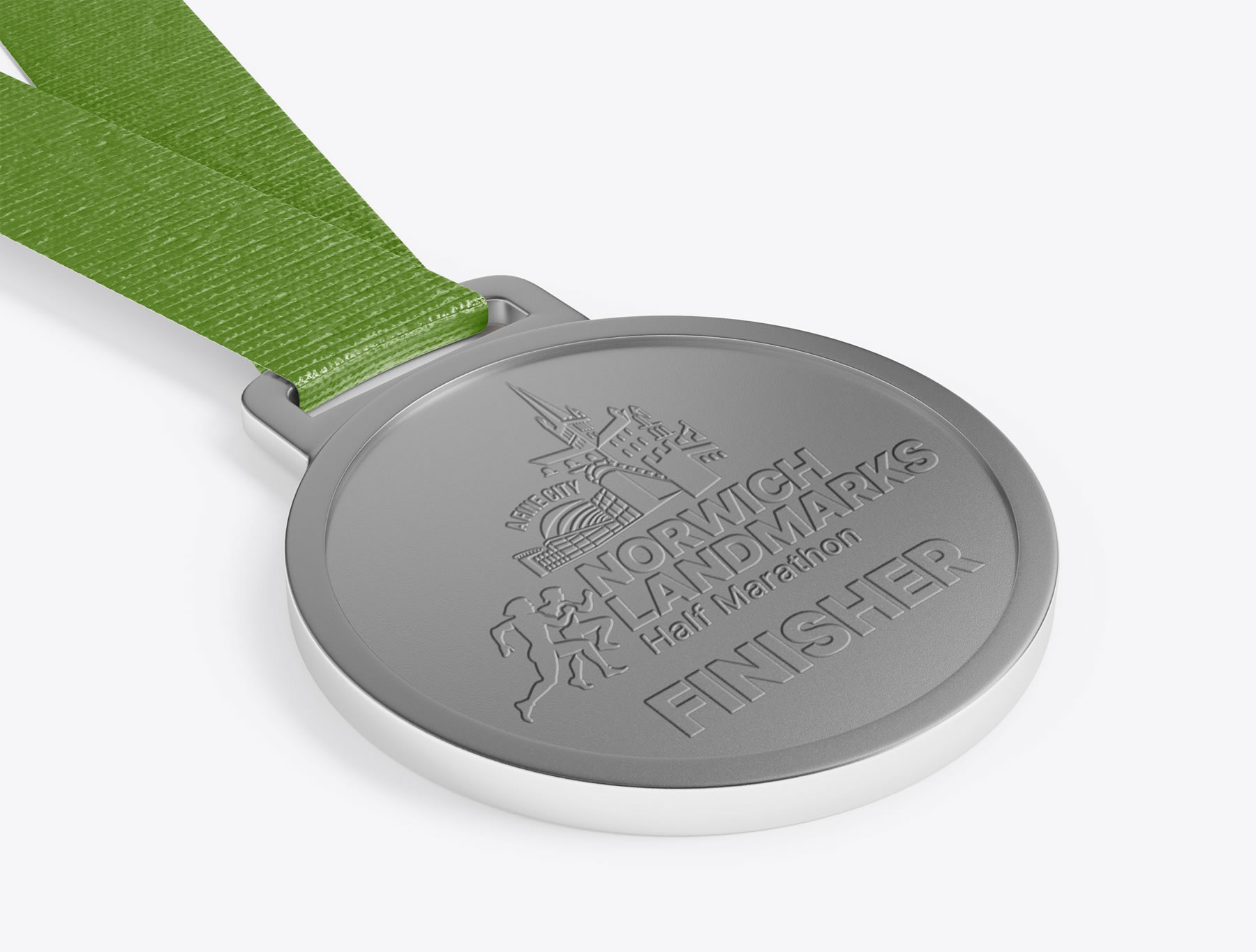Norwich Landmarks half marathon medal mockup