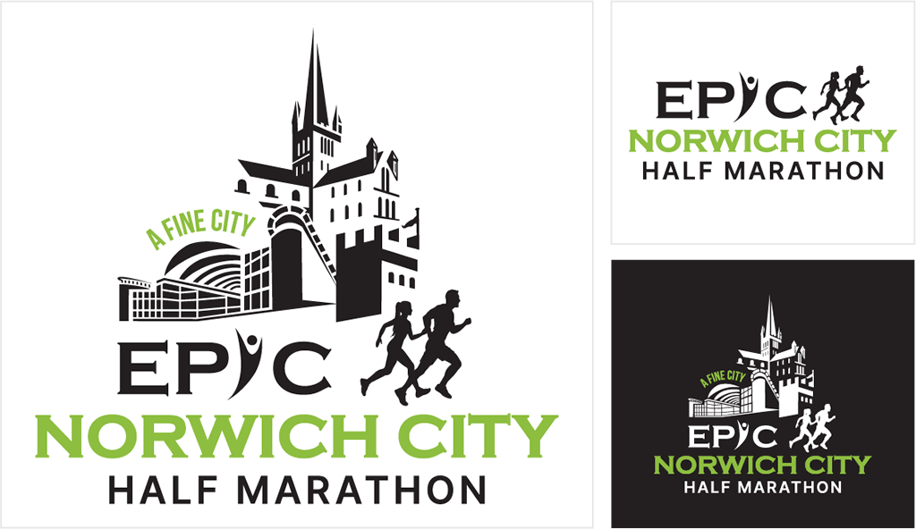 EPIC Norwich City Half Marathon logo revision EPIC Norwich City Half Marathon logo revision
