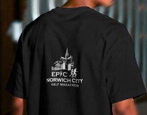 EPIC Norwich City Half Marathon shirt mockup