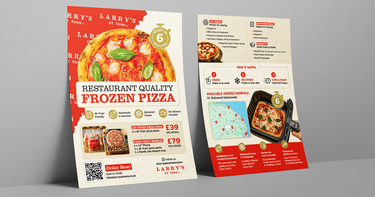 Larry's Pizzeria flyer design